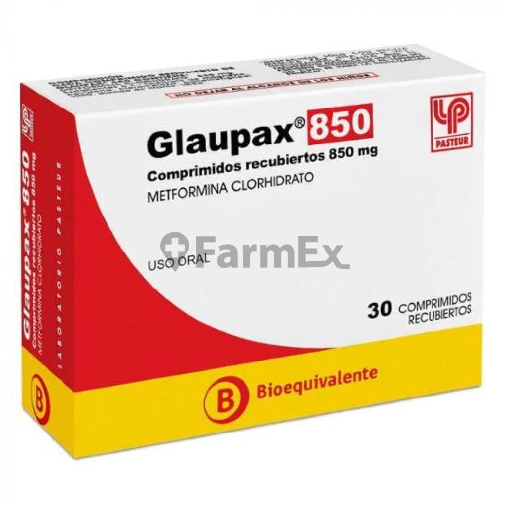 Glaupax 850 mg x 30 comprimidos Farmex-Fonasa-Persistente